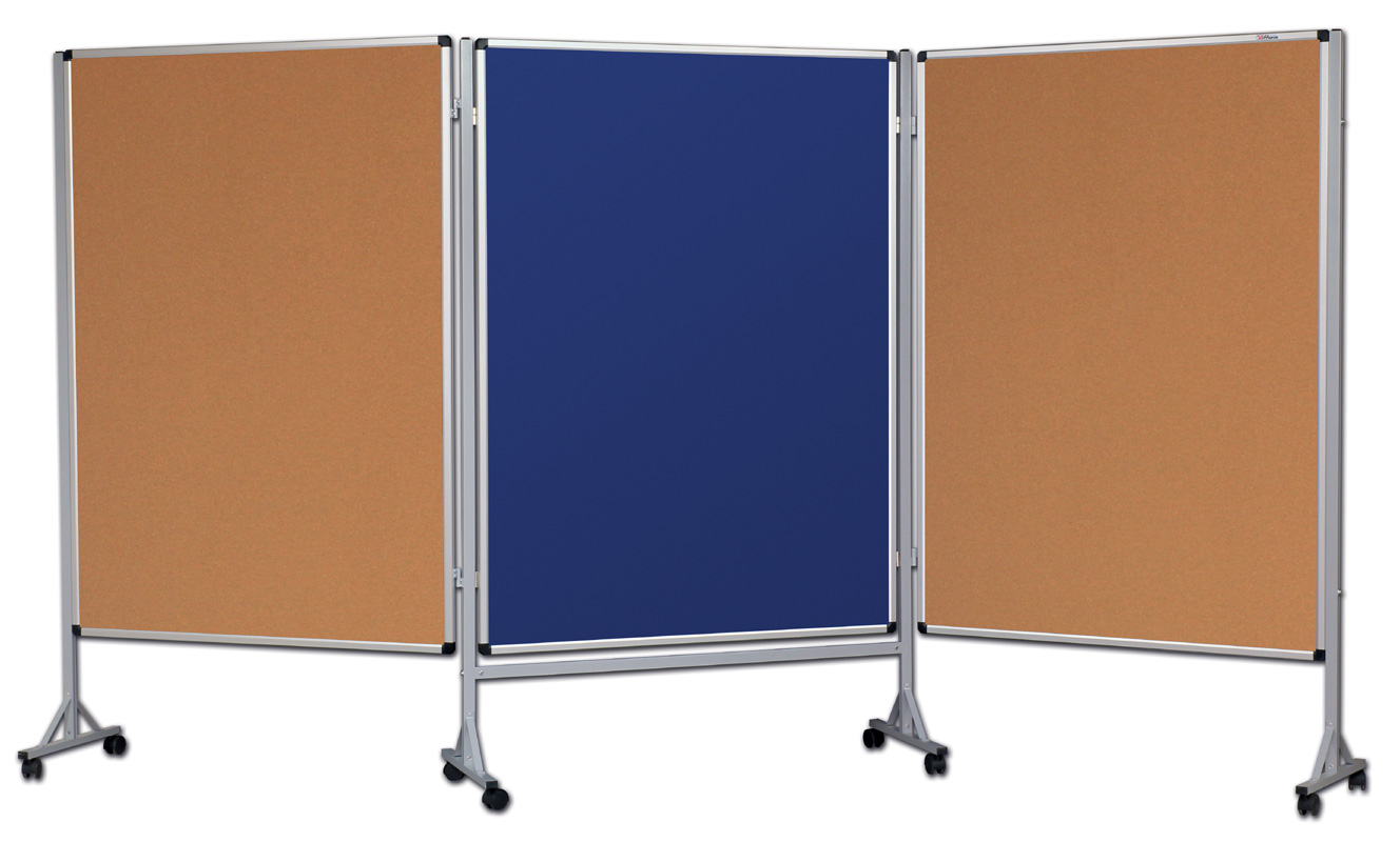 Mobilny tryptyk parawanowy-tekstylny (niebieski-unijny) 120x160 cm (3 ścianki) (4)