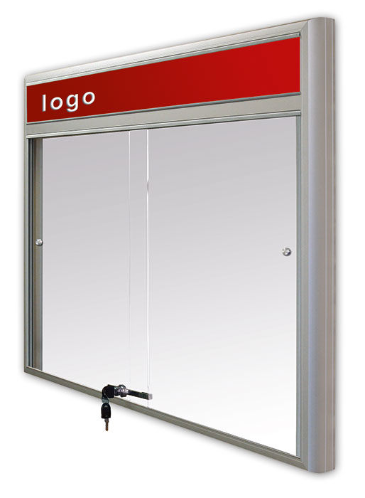 Gablota Casablanka eco magnetyczna-drzwi przesuwane z logo 119x142 (18xA4)